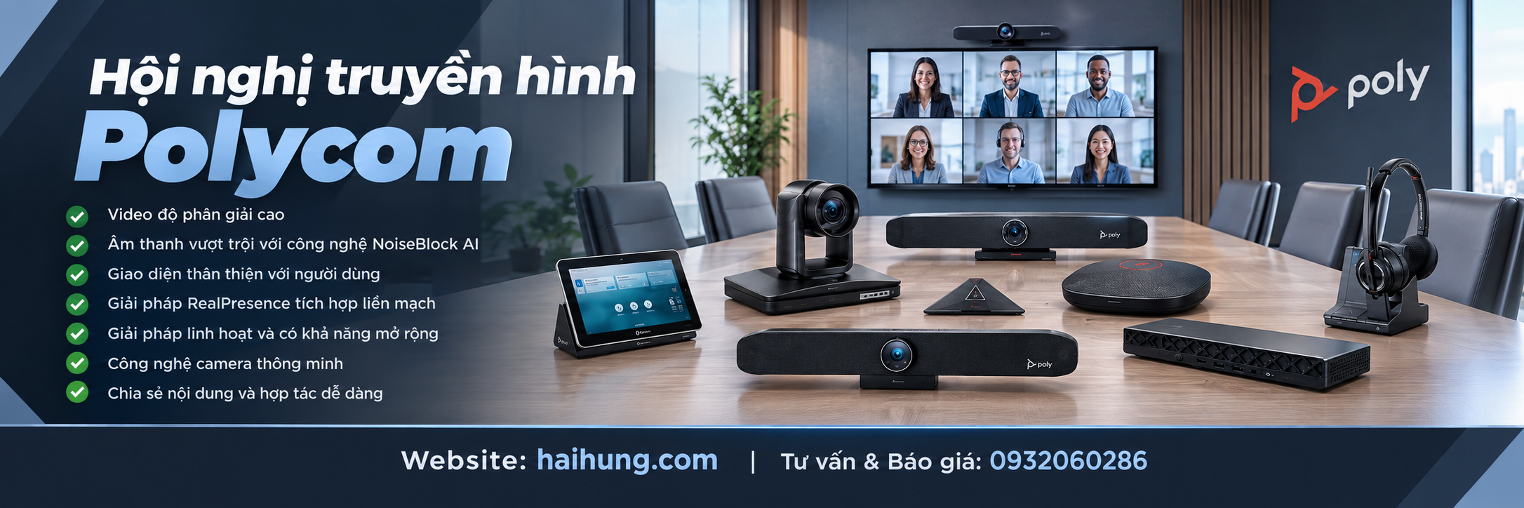 Hệ thống hội nghị truyền hình Polycom