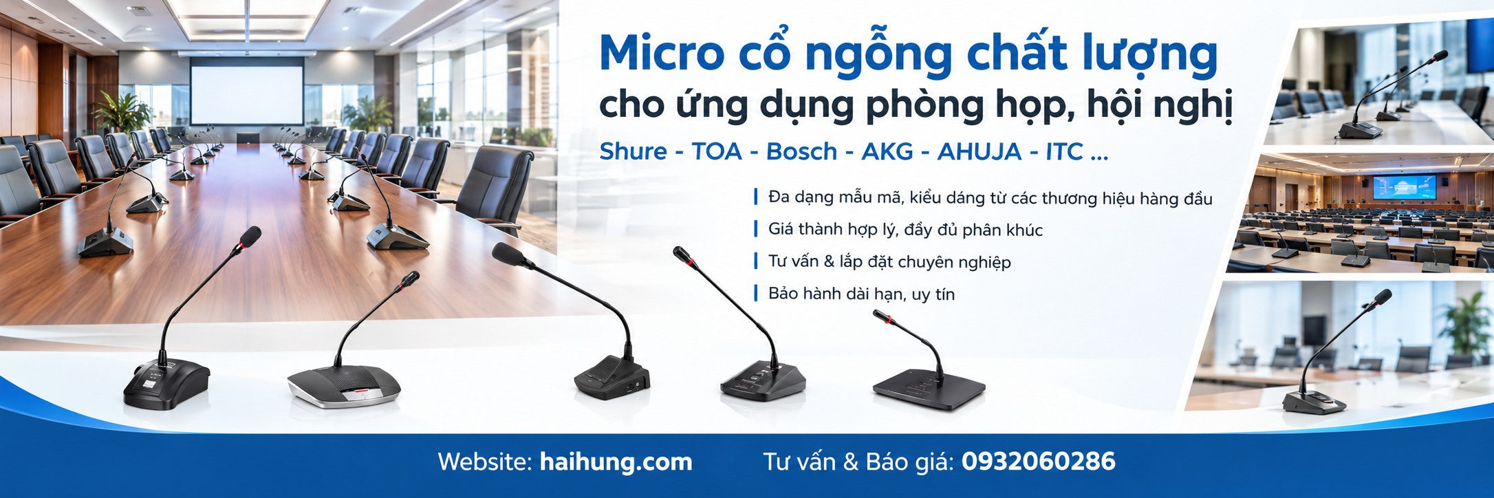 micro cổ ngỗng cho hội nghị, hội thảo