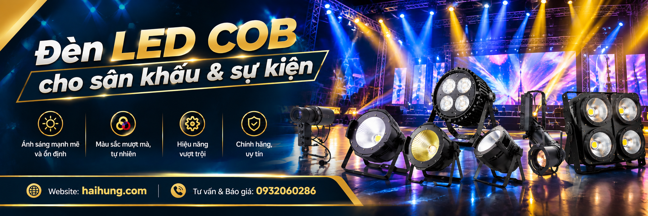 Đèn LED COB chiếu sáng sân khấu, sự kiện