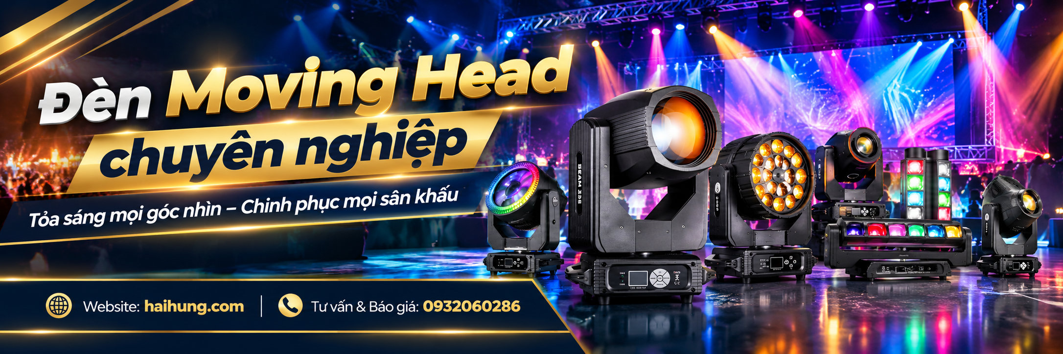 Đèn moving head chuyên nghiệp, chính hãng, giá rẻ